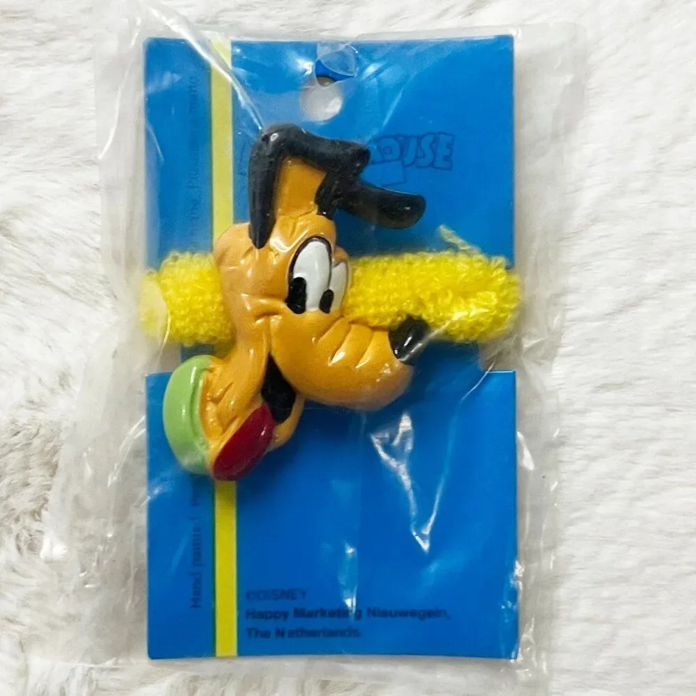🔮 5/$25 Disney Vintage Hand Painted Pluto Hair Tie‎